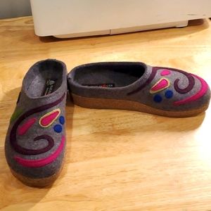 Haflinger wool clogs